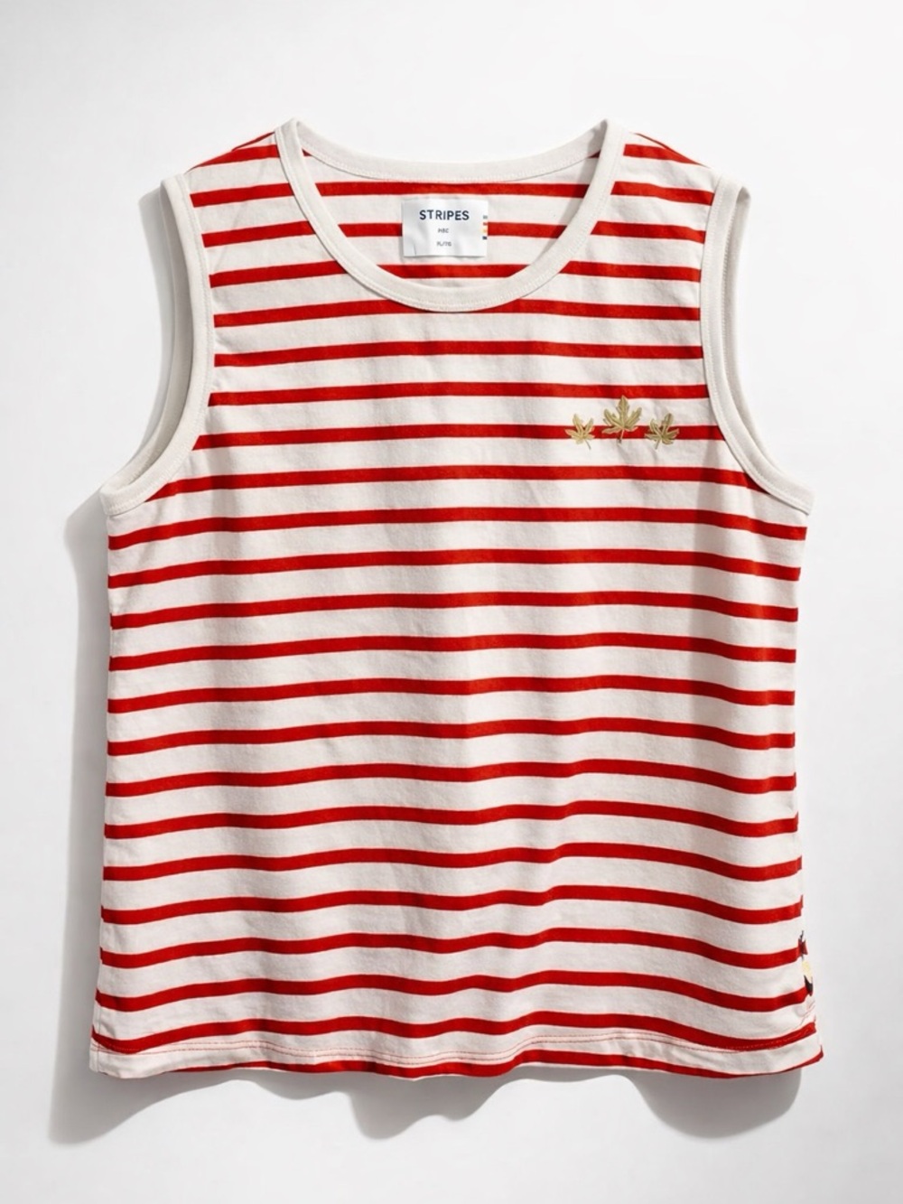 STRIPES Red & White Striped Sleeveless Camisole